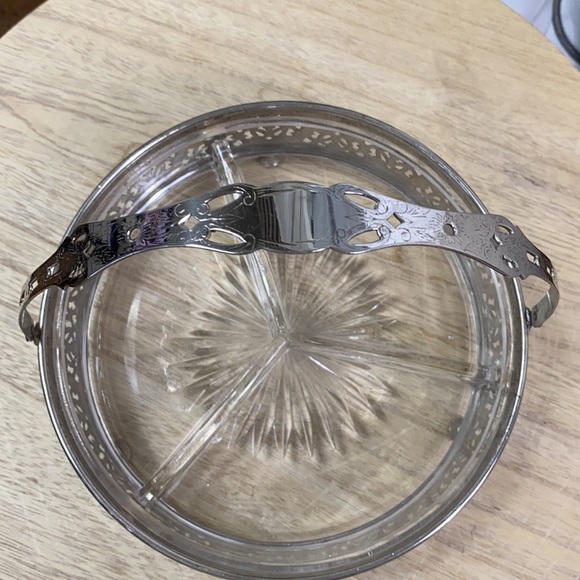 Vintage Silver and glass hors-d’œuvre dish - Picture 3 of 8